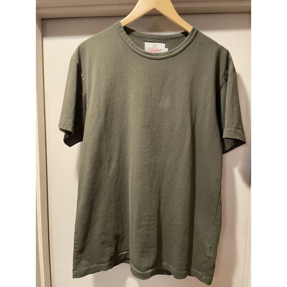Dehen 1920 Shirt Mens Large Green Heavy Duty Tee Made In USA (READ DESCRIPTION)